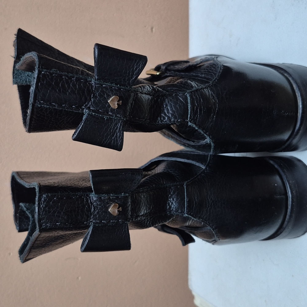 KATE SPADE- LEATHER ANKLE BOOTIES - Picture 4 of 9